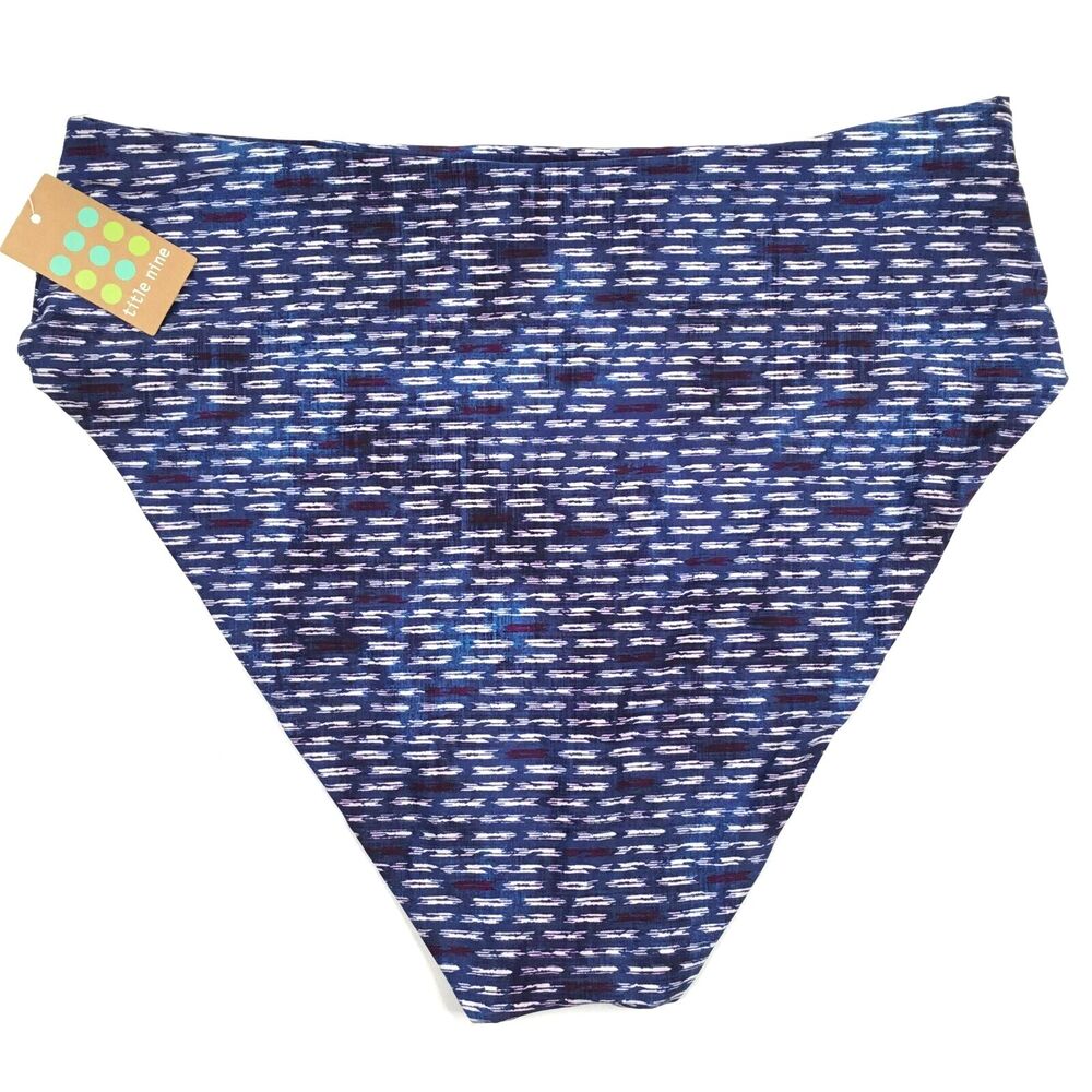 Title Nine Blue Patterned Bikini Bottom - Picture 2 of 13